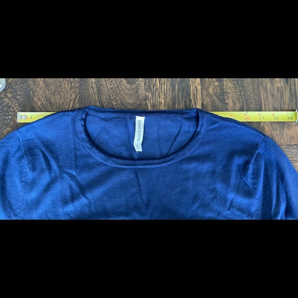 Women’s Navy Sweater with Gold Button Detail (0021) - Picture 3 of 4